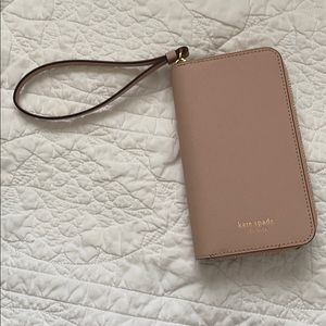 Pink Kate spade iphone clutch
